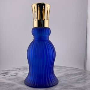 Authentic Lampe Berger « Tassle » Frosted Blue with Gold Crown